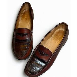 Allen Edmonds Womens Maine Shoe Penny Loafer Size 8.5 B Burgundy Dress Shoe Flat